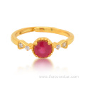 925 sliver natural ruby ring